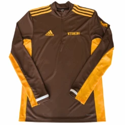 Adidas Wyoming Cowboys Performance 1/4 Zip – Brown/Gold