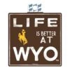 Wyoming Cowboys Life Decal – Brown/Gold -Sports Fashion Clothing Store B577R STICKER