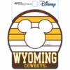Wyoming Cowboys Disney Striped Decal -Sports Fashion Clothing Store BK6N6 STICKER