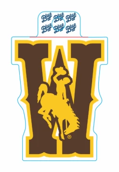 Wyoming Cowboys W Decal – Brown And Gold