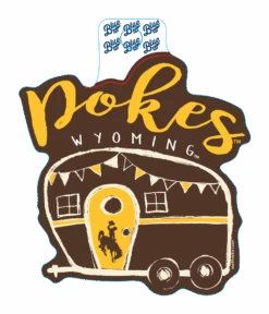 Wyoming Cowboys Camper Decal – Brown