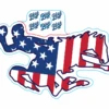 Wyoming Cowboys Stars And Stripes Bucking Horse Decal -Sports Fashion Clothing Store BKG5N STICKER