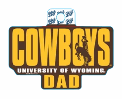 Wyoming Cowboys Dad Decal – Brown
