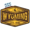 Wyoming Cowboys Repair Shop Decal – Brown/Gold -Sports Fashion Clothing Store BKX9T STICKER