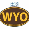 Wyoming Cowboys WYO Oval Decal – Euro Style -Sports Fashion Clothing Store BKZCM STICKER