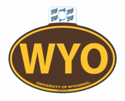 Wyoming Cowboys WYO Oval Decal – Euro Style