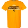 Wyoming Cowboys 2022 Basketball Tee – Gold -Sports Fashion Clothing Store Basketball mockup scaled 1