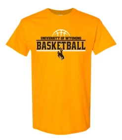 Wyoming Cowboys 2022 Basketball Tee – Gold