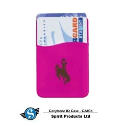 Wyoming Cowboys Self Adhesive Cell Phone ID Case – Pink