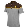 Wyoming Cowboys Chamberlain Polo – Grey/Brown/Gold -Sports Fashion Clothing Store COPS11535HG WYOM MF