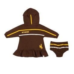 Wyoming Cowboys Infant Dress And Bloomer Set – Brown