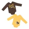 Wyoming Cowboys Infant Dorays Onesies – Brown/Gold -Sports Fashion Clothing Store COSS20275 WYOM FF