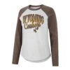 Wyoming Cowboys Women’s Raglan L/S Tee – Grey/Brown -Sports Fashion Clothing Store COTL31164HG WYOM MF