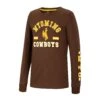 Wyoming Cowboys Youth Rooftop L/S Tee – Brown -Sports Fashion Clothing Store COTL40707 WYOM MF