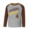 Wyoming Cowboys Toddler East End L/S Tee – Grey/Brown -Sports Fashion Clothing Store COTL80301HG WYOM MF