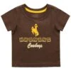 Wyoming Cowboys Infant S/S Tee – Brown -Sports Fashion Clothing Store COTS20254 WYOM F