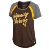 Wyoming Cowboys Bluff S/S Tee – Brown/White/Grey -Sports Fashion Clothing Store COTS31190 WYOM MF
