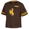 Wyoming Cowboys Women’s One Earth S/S Tee – Brown -Sports Fashion Clothing Store COTS31196 WYOM MF