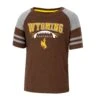 Wyoming Cowboys Toddler Football S/S Tee – Brown/Grey -Sports Fashion Clothing Store COTS80302 WYOM MF