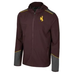Wyoming Cowboys Vito Full Zip Hood – Brown/Grey