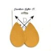 Wyoming Cowboys Leather Drop Earrings – Gold -Sports Fashion Clothing Store IMG 7663
