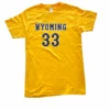 Wyoming Cowboys Graham Ike #33 Jersey S/S Tee – Gold -Sports Fashion Clothing Store Ike Jersey Shirt