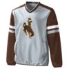 Wyoming Cowboys Batters Box Pullover – Grey/Brown -Sports Fashion Clothing Store LA32E075 UWY g