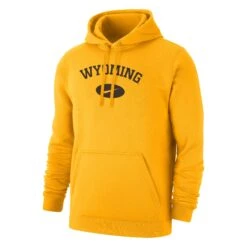 Nike Wyoming Cowboys Club Fleece Hood – Gold