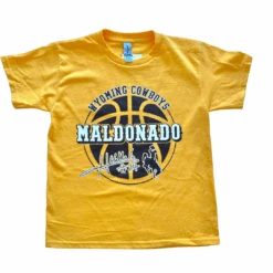 Wyoming Cowboys Hunter Maldonado #24 Youth S/S Tee – Gold