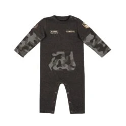 Wyoming Cowboys OHT Infant Ripcord Romper – Black/Camo