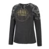 Wyoming Cowboys OHT Women’s Spirit L/S V-Notch Tee – Black/Camo -Sports Fashion Clothing Store OTTL30339B 9WYOM MF