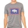 Wyoming State Flag Towns Tee – Grey Heather