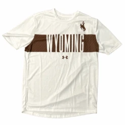 UA Wyoming Cowboys Stripe S/S Tee – White