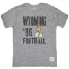 Wyoming Cowboys 86 Football S/S Tee – Grey -Sports Fashion Clothing Store WYOR2980A RB120 STG