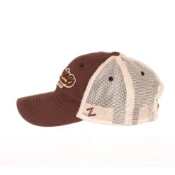 Wyoming Cowboys University Script Hat – Brown/White -Sports Fashion Clothing Store WYOUNV0110 Straight Left scaled 1