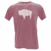 Wyoming Buffalo Burnout S/S Tee – Cranberry -Sports Fashion Clothing Store Wyoming Buffalo Burnout SS Tee Cranberry