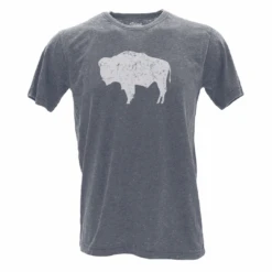 Wyoming Buffalo Burnout S/S Tee – Navy