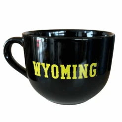 Wyoming Cowboys Ceramic Cappuccino Mug – Black