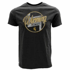 Wyoming Cowboys Circle S/S Tee – Heather Black