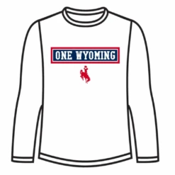 Wyoming Cowboys “One Wyoming” L/S Tee – White