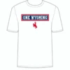 Wyoming Cowboys “One Wyoming” S/S Tee – White -Sports Fashion Clothing Store Wyoming Cowboys One Wyoming SS Tee White