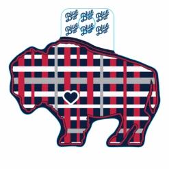 Wyoming State Flag Plaid Buffalo Decal