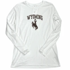 Wyoming Cowboys Women’s Arc L/S Tee – White