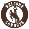 Wyoming Cowboys Metal Welcome Sign
