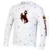Wyoming Cowboys Paint Splatter Women’s L/S Tee – White -Sports Fashion Clothing Store apc03593914 ct1092 000 ftq mq 1 3908587