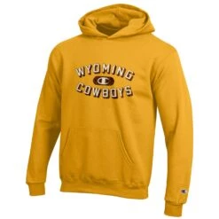 Wyoming Cowboys Youth Champion Hood – Gold