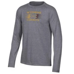 UA Wyoming Cowboys Youth L/S Tee – Carbon Heather