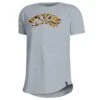 UA Wyoming Cowboys Youth Drop Tail Hem S/S Tee – Steel Heather