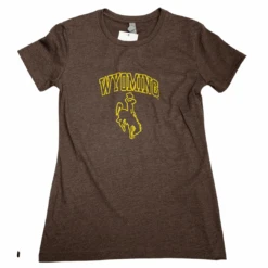 Wyoming Cowboys Women’s Outline S/S Tee – Expresso