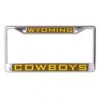 Wyoming Cowboys Metallic License Plate Frame -Sports Fashion Clothing Store l336436 1